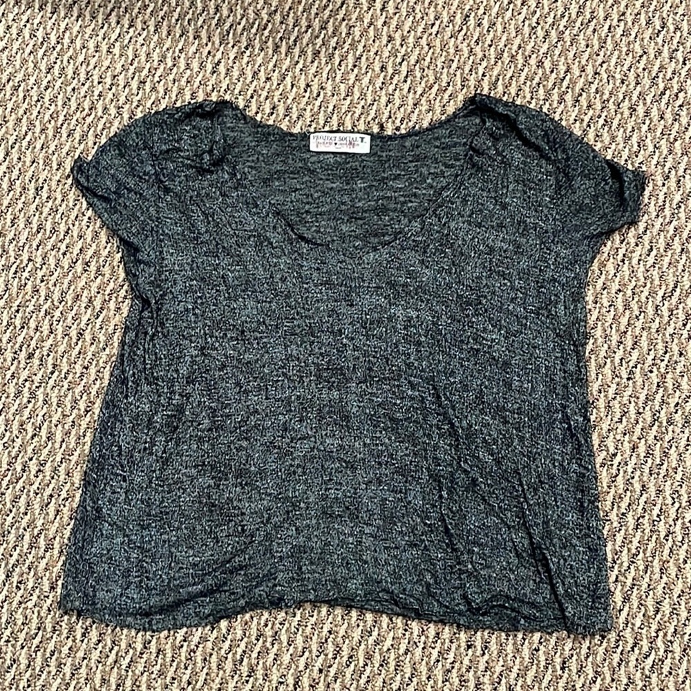 Project social t grey charcoal heathered t shirt